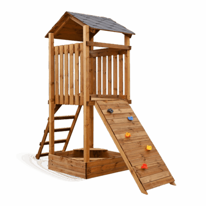 medinis vaikų žaidimų bokštelis hatis „kata“